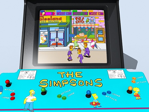 3ds max simpsons arcade - simpsons arcade by monkeyodoom