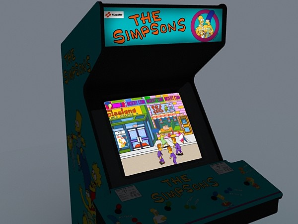 3ds max simpsons arcade - simpsons arcade by monkeyodoom