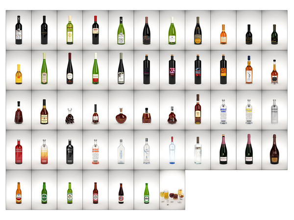 3d alcohol bottles details - HQ Details vol.01 Alcohol Bottles by hq_models_group