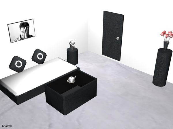 3ds max room beautiful flower vase - room beautiful by bharath