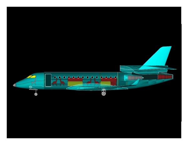 3d falcon 7x assembly model - Falcon 7X 3D Assembly Model by RodgerSaintJohn