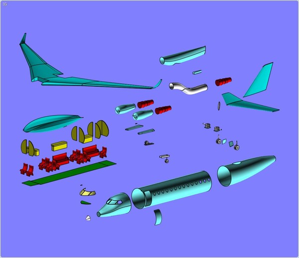 3d falcon 7x assembly model - Falcon 7X 3D Assembly Model by RodgerSaintJohn