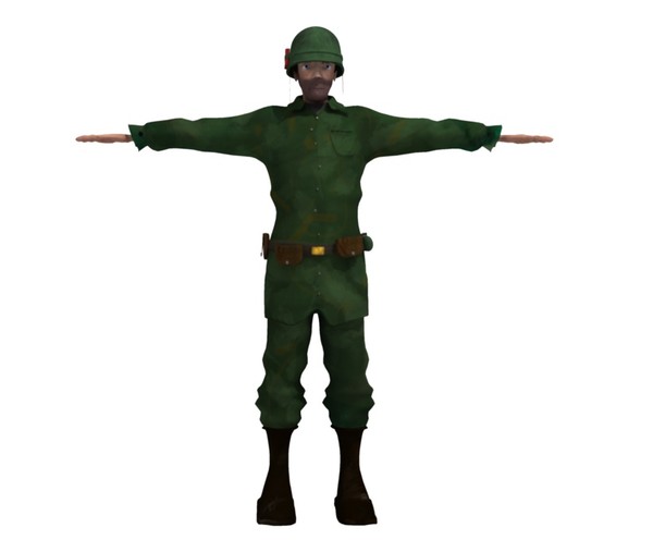 3d world war usa soldier model - Soldier WW2 by robman88