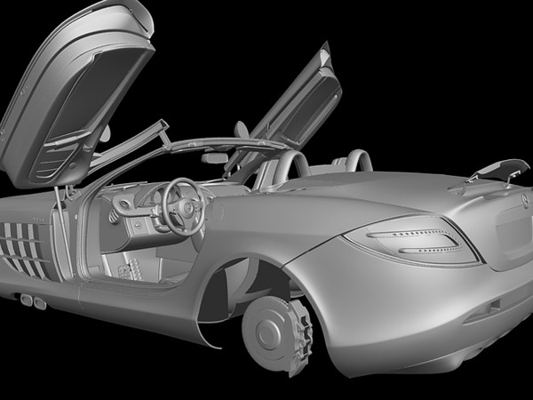 3d max mercedes slr mclaren roadster - Mercedes Benz SLR McLaren Roadster by Oricle