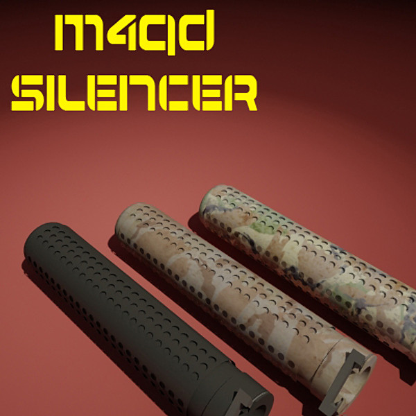 3d pack m4 accessories m4a1 model - M4A1 + Accessories pack by SuIXo