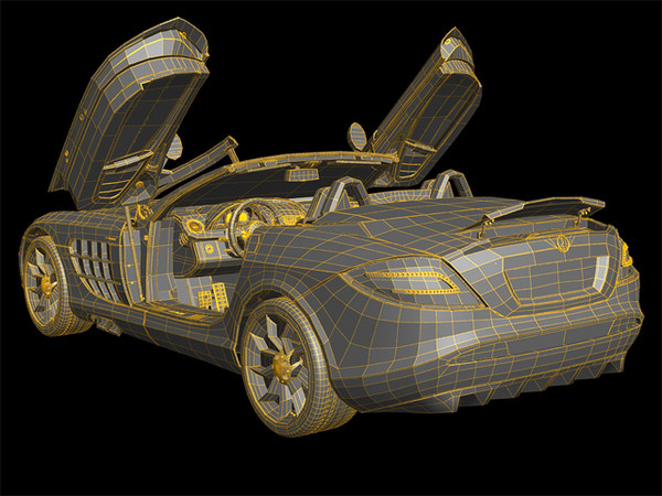 3d max mercedes slr mclaren roadster - Mercedes Benz SLR McLaren Roadster by Oricle
