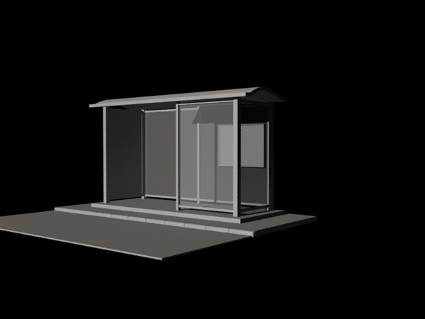 bus stop busstop 3d obj - busstop.max by Beaver33