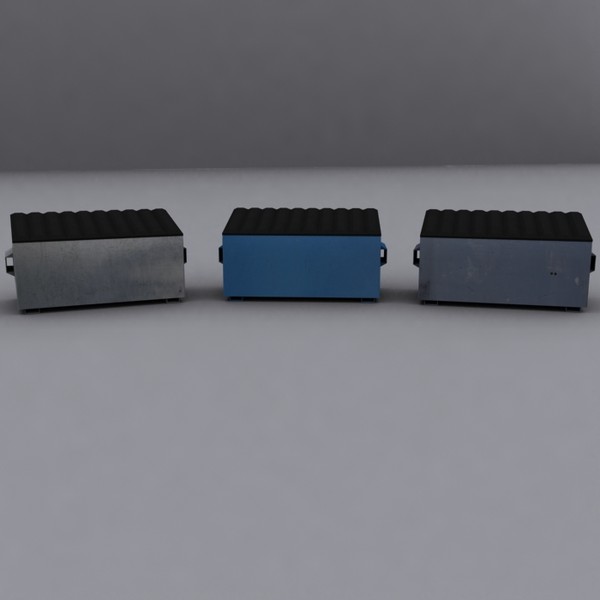 3ds max dumpster polys - Low Poly Dumpster Model Pack by Game Model Creations
