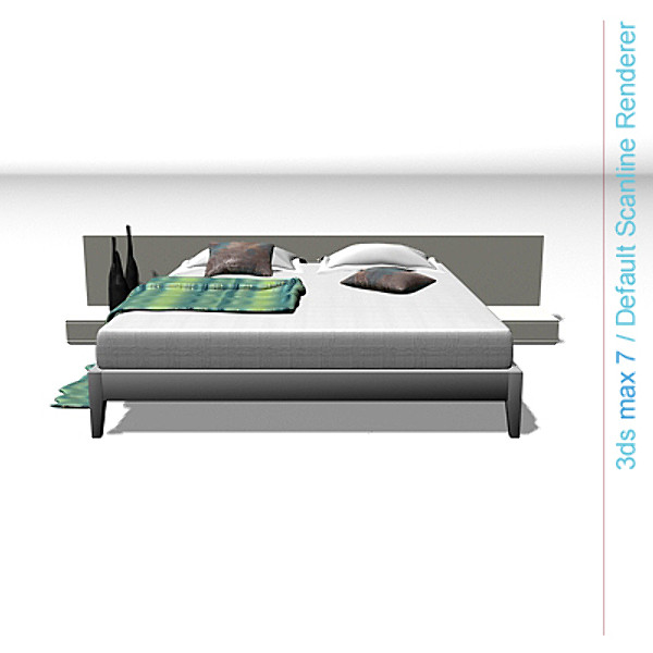 obj architectural - bed with bedside cabinet by lajhar