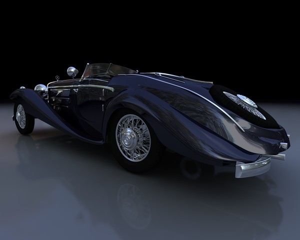 mercedes-benz k540 roadster spezial 3d c4d - Mercedes-Benz K540 Spezial Roadster C4D by 3depix