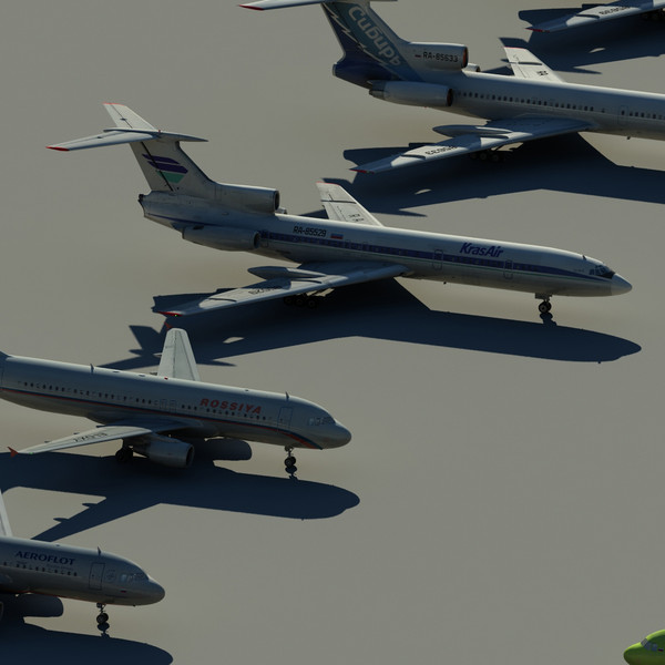 civil military transport aircrafts 3d max - Civil and transport aviation bundle by Ghost.4d