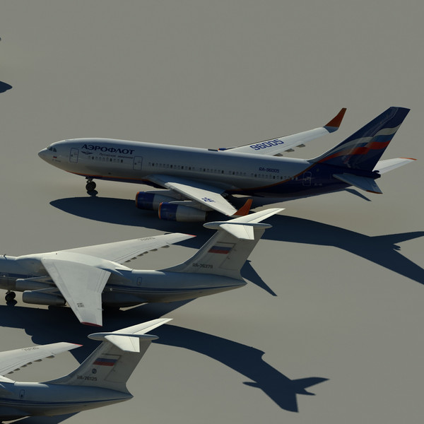 civil military transport aircrafts 3d max - Civil and transport aviation bundle by Ghost.4d