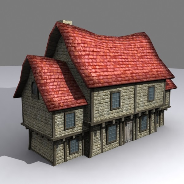 big medieval fantasy house max - Low Poly Big Medieval Fantasy House by Game Model Creations