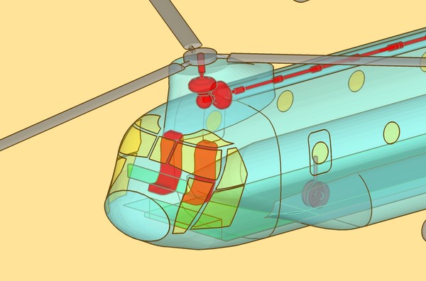 3d ch-47d helicopter multi assembly model - CH-47D_Helicopter Multi Part Assembly Model by RodgerSaintJohn