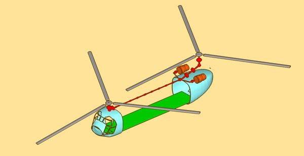3d ch-47d helicopter multi assembly model - CH-47D_Helicopter Multi Part Assembly Model by RodgerSaintJohn