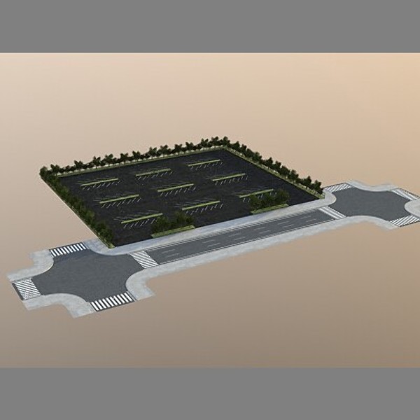3d parking lot area model - Parking Area by PerspectX