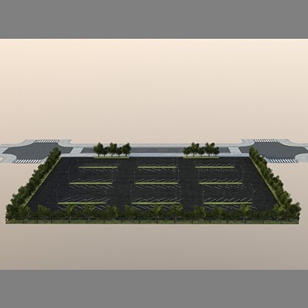 3d parking lot area model - Parking Area by PerspectX