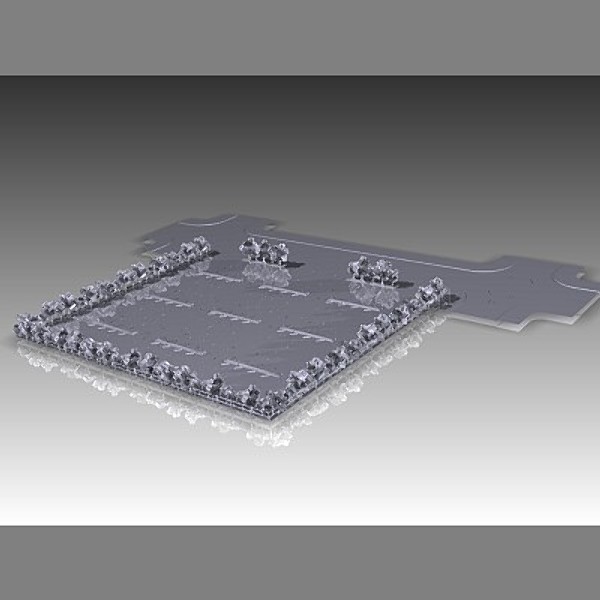 3d parking lot area model - Parking Area by PerspectX