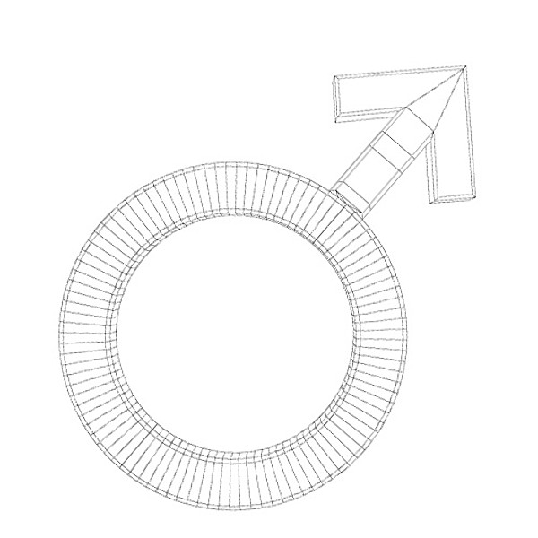 3d male symbol - Male Symbol by NesAn Studio
