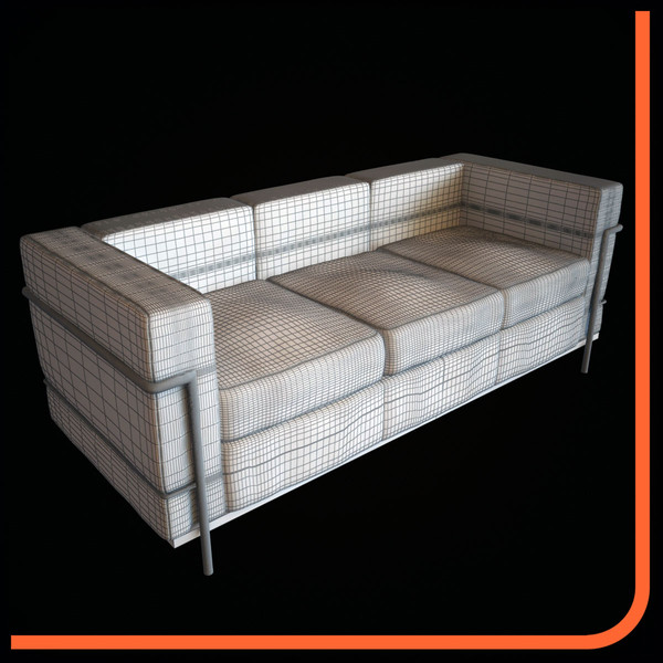 3ds max lc2 sofa le - - CASSINA - LC2 SOFA by marco brunori