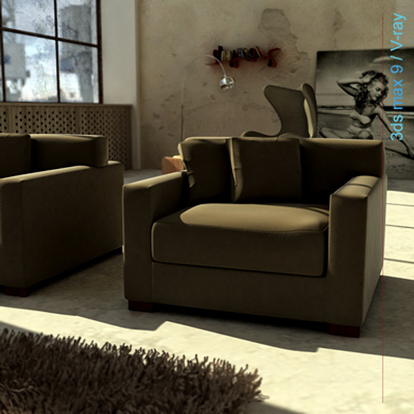 3ds max modern architectural - chair 01... by Lajhar 