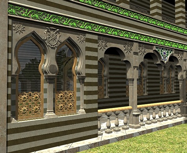 cinema4d palace building - Arab Palace by ERLHN