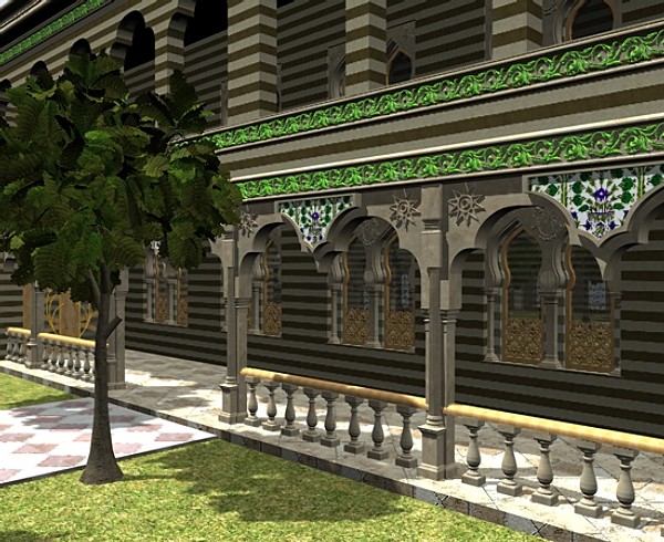cinema4d palace building - Arab Palace by ERLHN