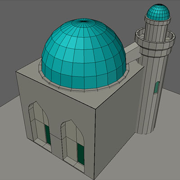 free small mosque 3d model - Small Mosque by mostlysquare