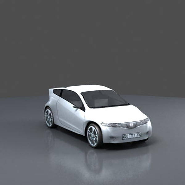 3ds max honda civic type r - Honda Civic Type R - Low Poly by arch9