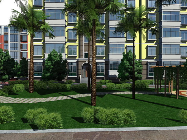 3d model seasons changed street city - Hi_Def_City_Block_42 -the four seasons changed by sundynasty