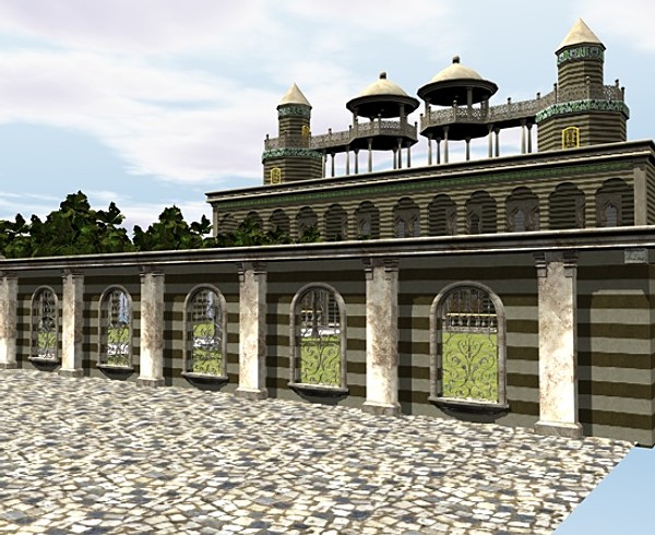 cinema4d palace building - Arab Palace by ERLHN