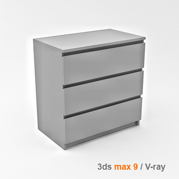 bed ikea malm furnitures 3d max - Malm 8 piece furniture set by lajhar