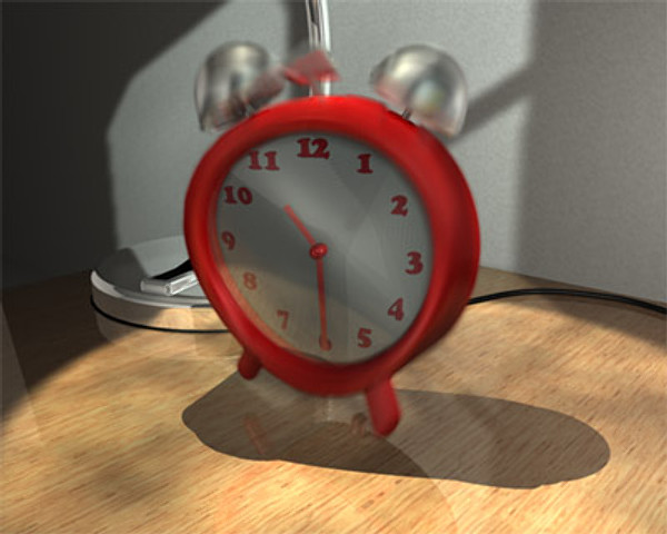 clock alarm character 3d c4d - Animated bed side alarm clock by crashtackle