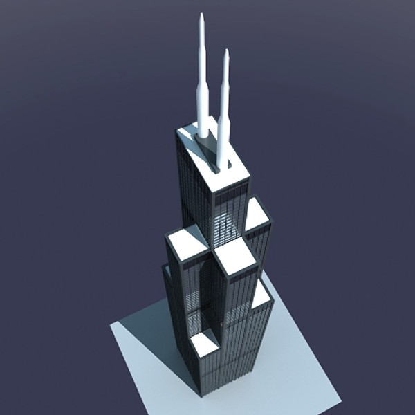 3ds max sears tower - Sears Tower by thinice