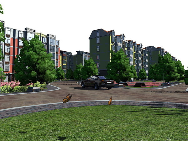 3d model seasons changed street city - Hi_Def_City_Block_42 -the four seasons changed by sundynasty