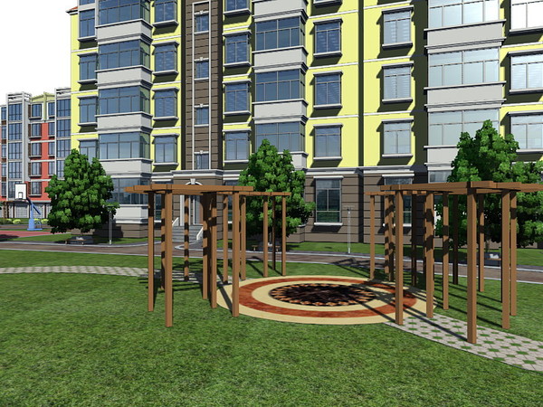 3d model seasons changed street city - Hi_Def_City_Block_42 -the four seasons changed by sundynasty
