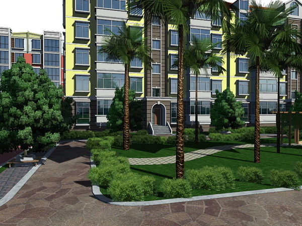 3d model seasons changed street city - Hi_Def_City_Block_42 -the four seasons changed by sundynasty