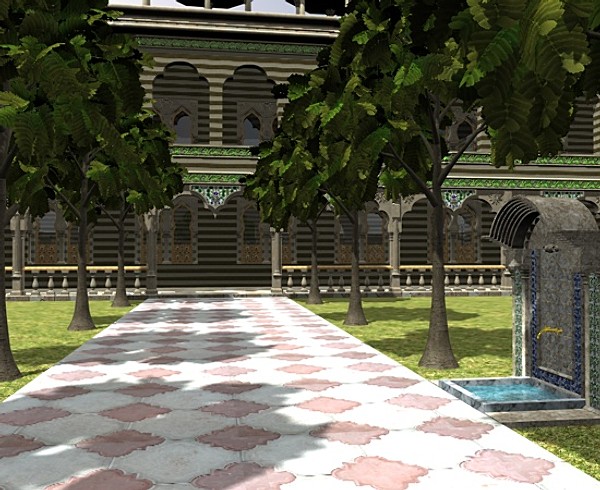 cinema4d palace building - Arab Palace by ERLHN