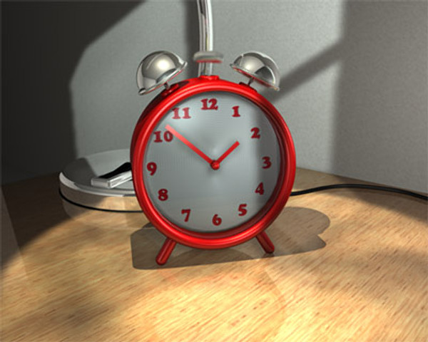 clock alarm character 3d c4d - Animated bed side alarm clock by crashtackle
