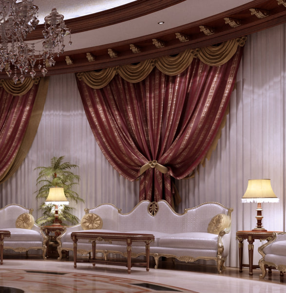 3d model classical private palace - Private palace_ sitting area by 3d_classic