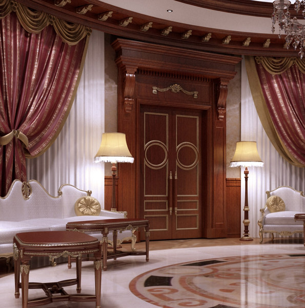 3d model classical private palace - Private palace_ sitting area by 3d_classic