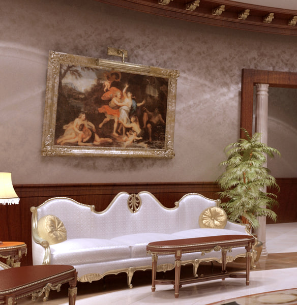 3d model classical private palace - Private palace_ sitting area by 3d_classic