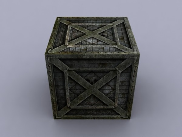 metal crate 3ds - Metal Crate by Game Model Creations