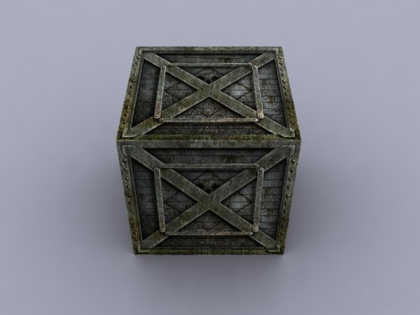 metal crate 3ds - Metal Crate by Game Model Creations