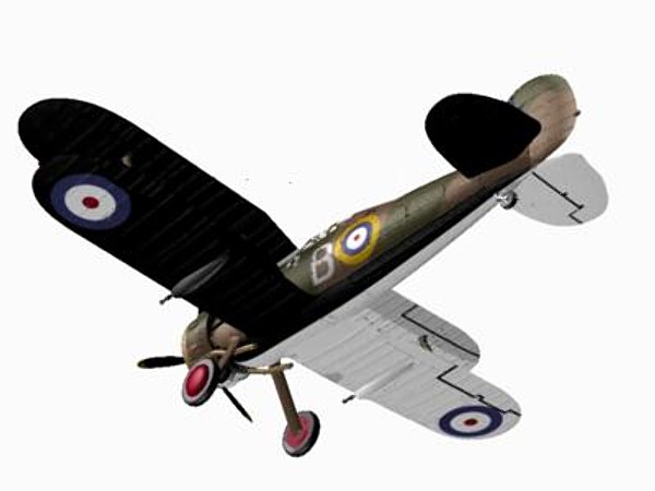 3d gloster gladiator fighter model - Gloster Gladiator MKII Cararra Format by pbratt