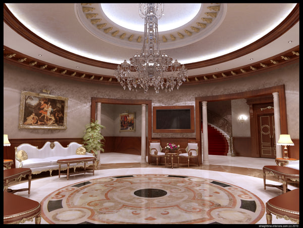 3d model classical private palace - Private palace_ sitting area by 3d_classic