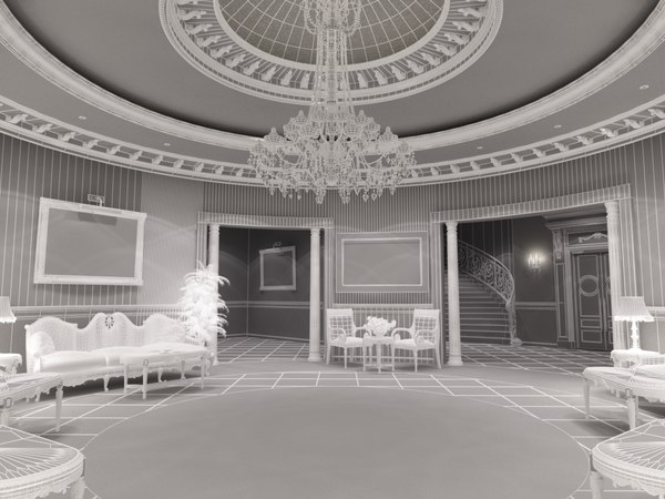 3d model classical private palace - Private palace_ sitting area by 3d_classic
