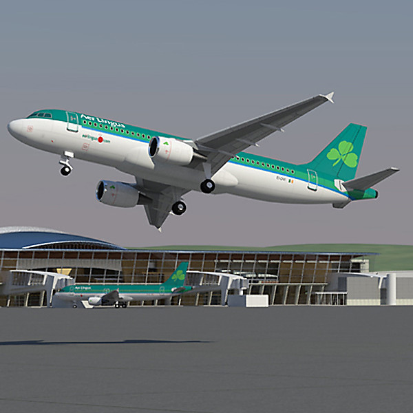 airbus a320 europe airlines 3d model - Airbus A320 Collection. Eight Europe Airlines 1 by ArqArt3D