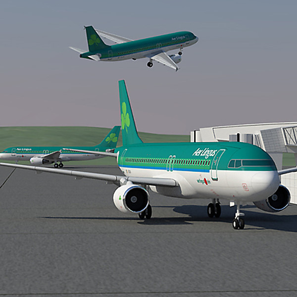 airbus a320 europe airlines 3d model - Airbus A320 Collection. Eight Europe Airlines 1 by ArqArt3D