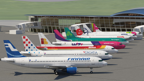 airbus a320 europe airlines 3d model - Airbus A320 Collection. Eight Europe Airlines 1 by ArqArt3D